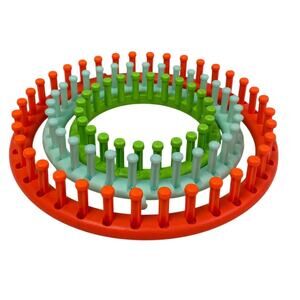 Set of 3 9" 7" 5" Plastic Circular Knitting Looms Crafts Scarf and Hat Making